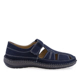Pantofi barbati casual Goretti piele nabuc B36-9991-107 bleumarin