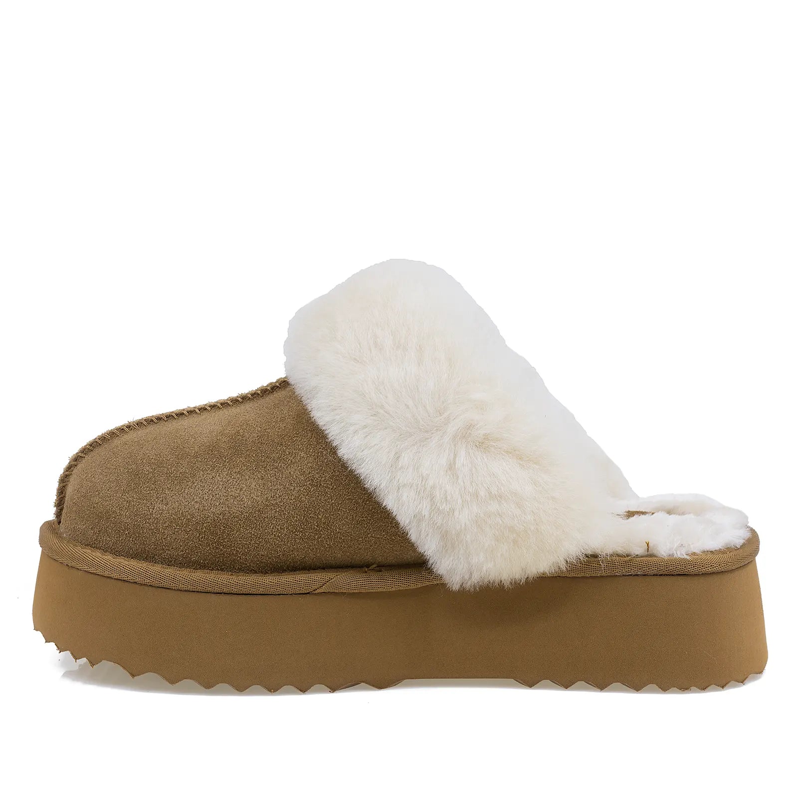 Papuci Dama Casual Anna Viotti Piele Intoarsa D113-11 Camel