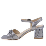 Sandale dama elegante Anna Viotti piele naturala D106-RD1167A96 argintiu
