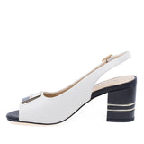 Sandale dama elegante Anna Viotti piele naturala, D106-RD1474A967, alb