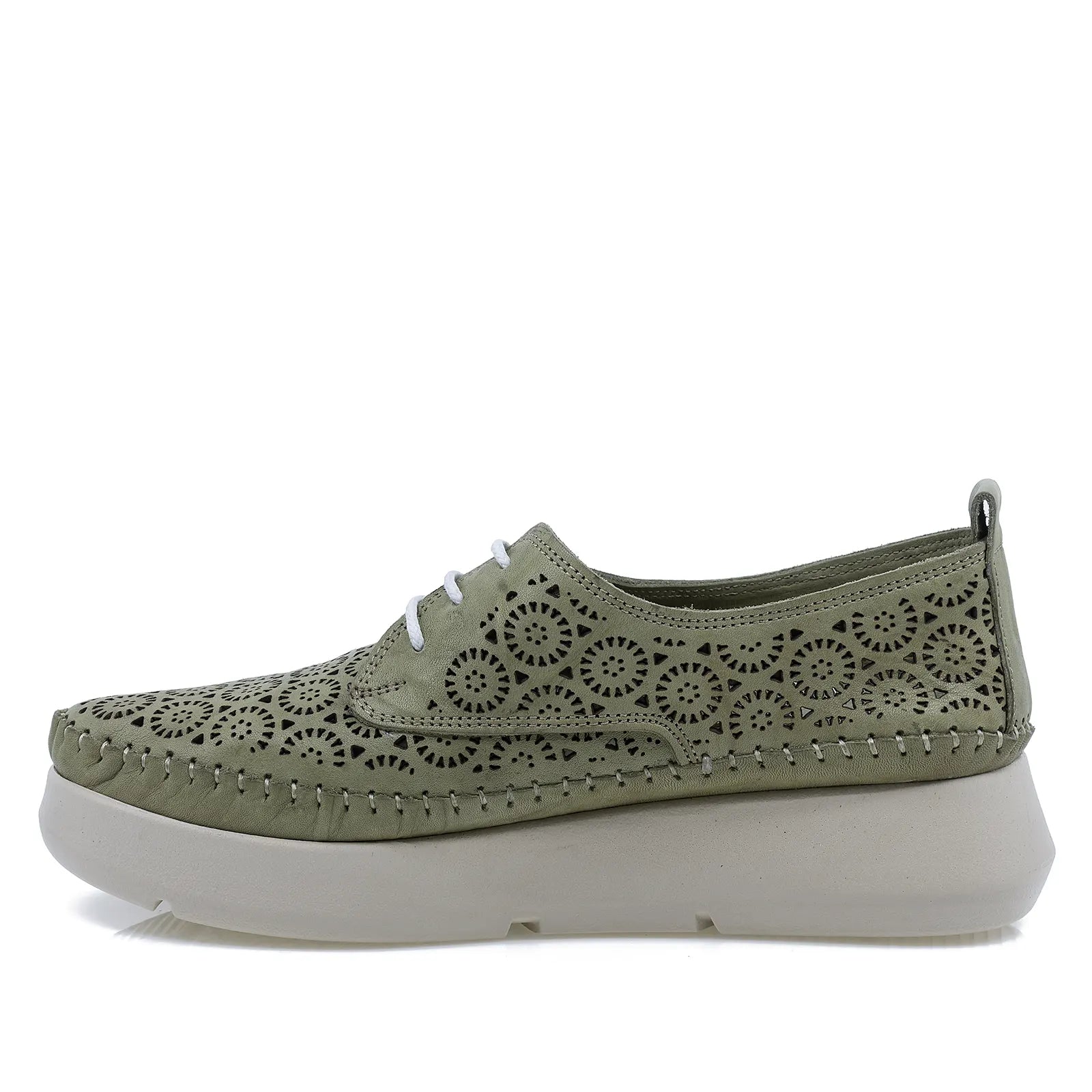 Pantofi Dama Casual Anna Viotti Piele naturala D43-53-L17 verde
