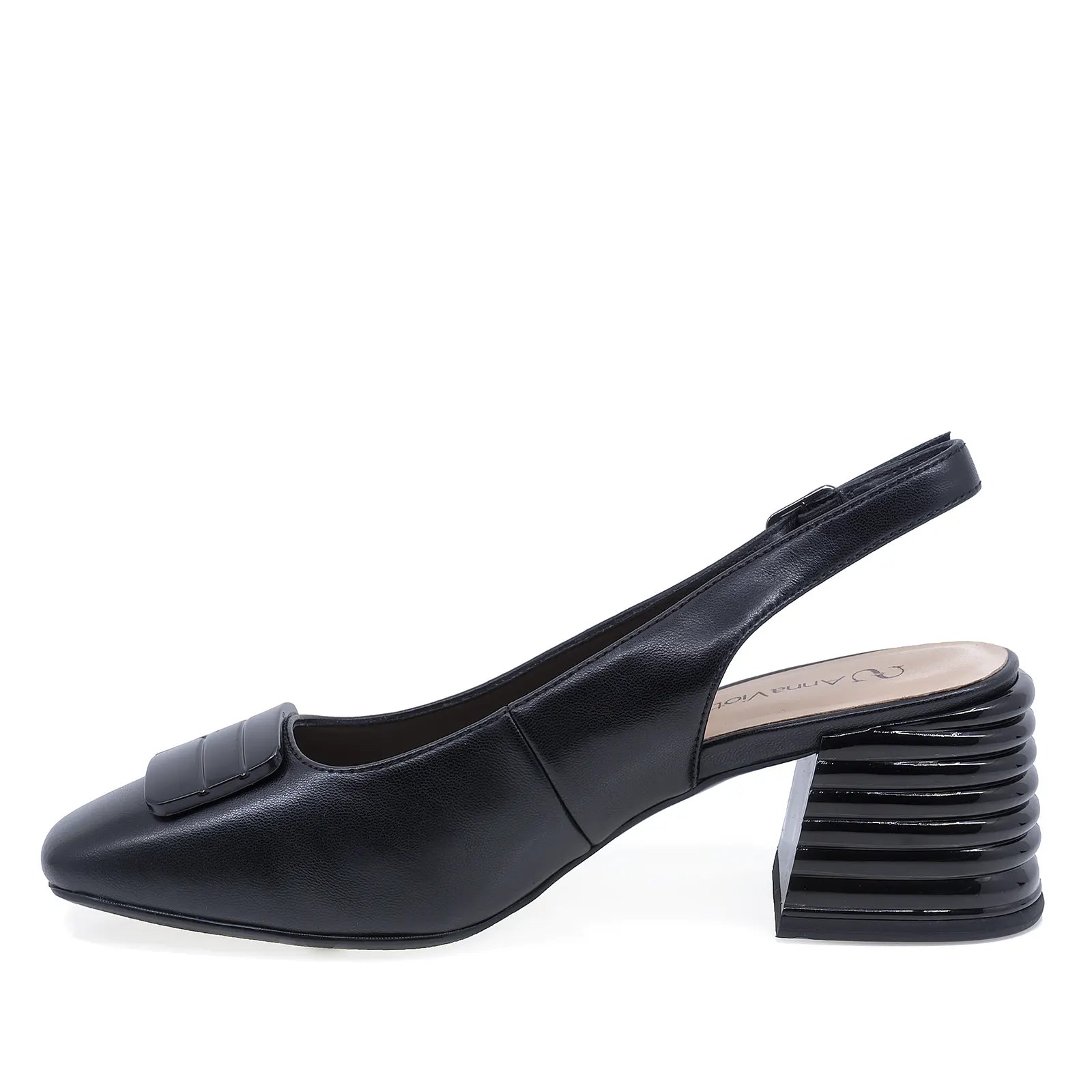 Pantofi damă eleganti piele naturala Anna Viotti  D105-6371P-A11-X16 negru