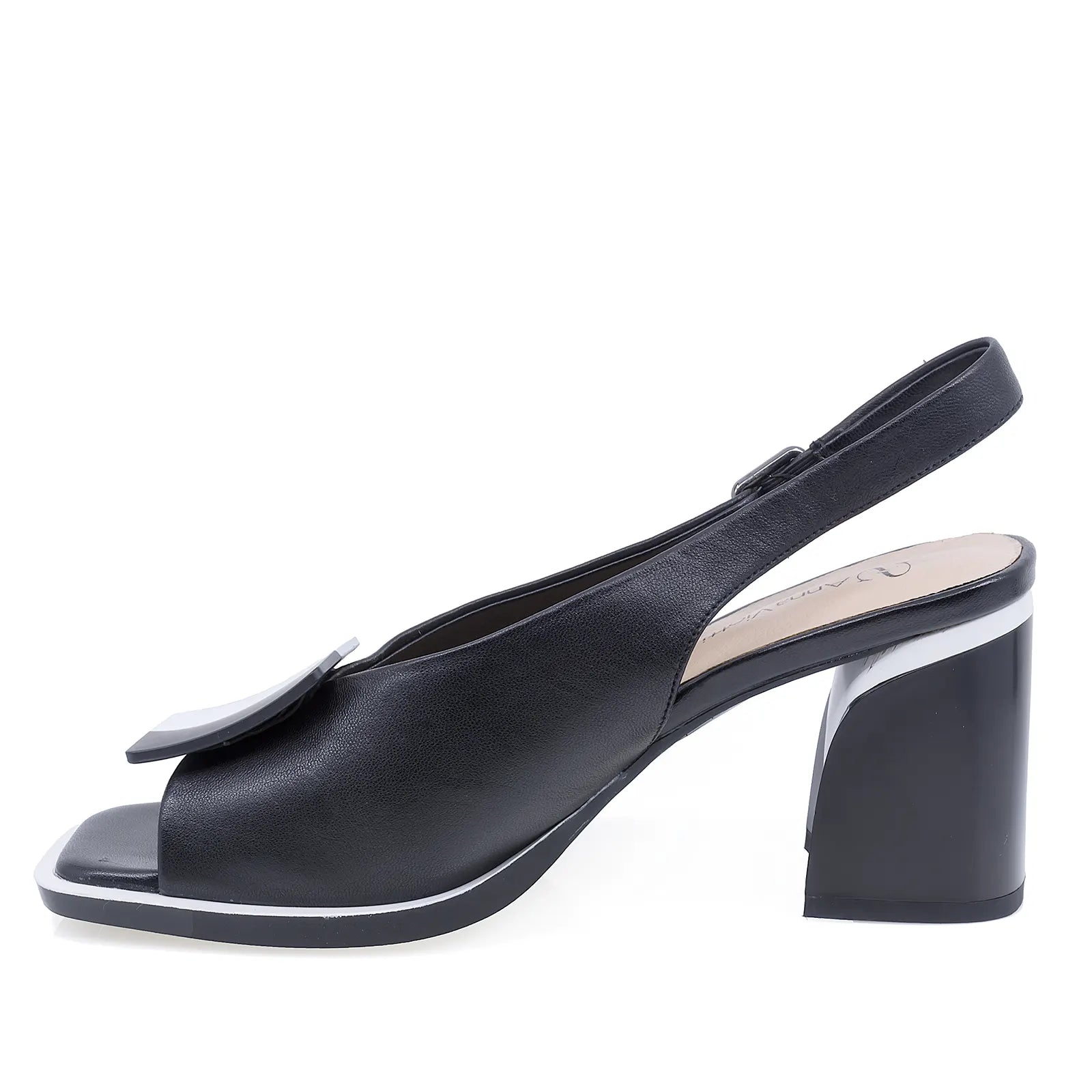 Sandale damă elegante piele naturala Anna Viotti D105-6361P-J558-Z818 negru