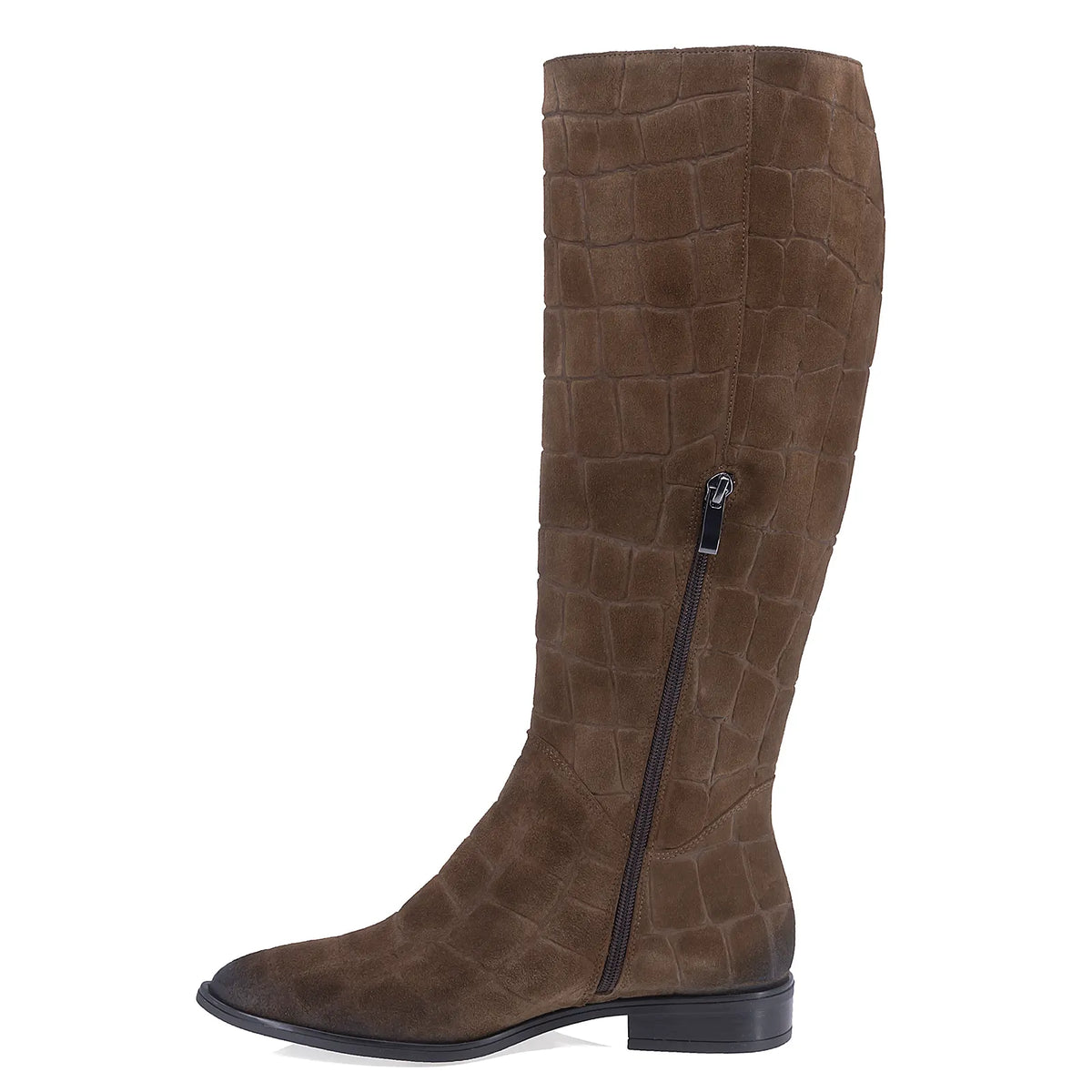 Cizme dama casual Kordel piele nabuc D3202 maro