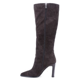 Cizme dama elegante Anna Viotti piele intoarsa D106-X0G707-RH2255P-HSB-DK maro