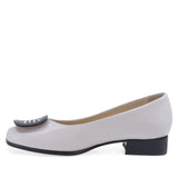 Pantofi dama eleganti Kordel piele lacuita D2790 crem