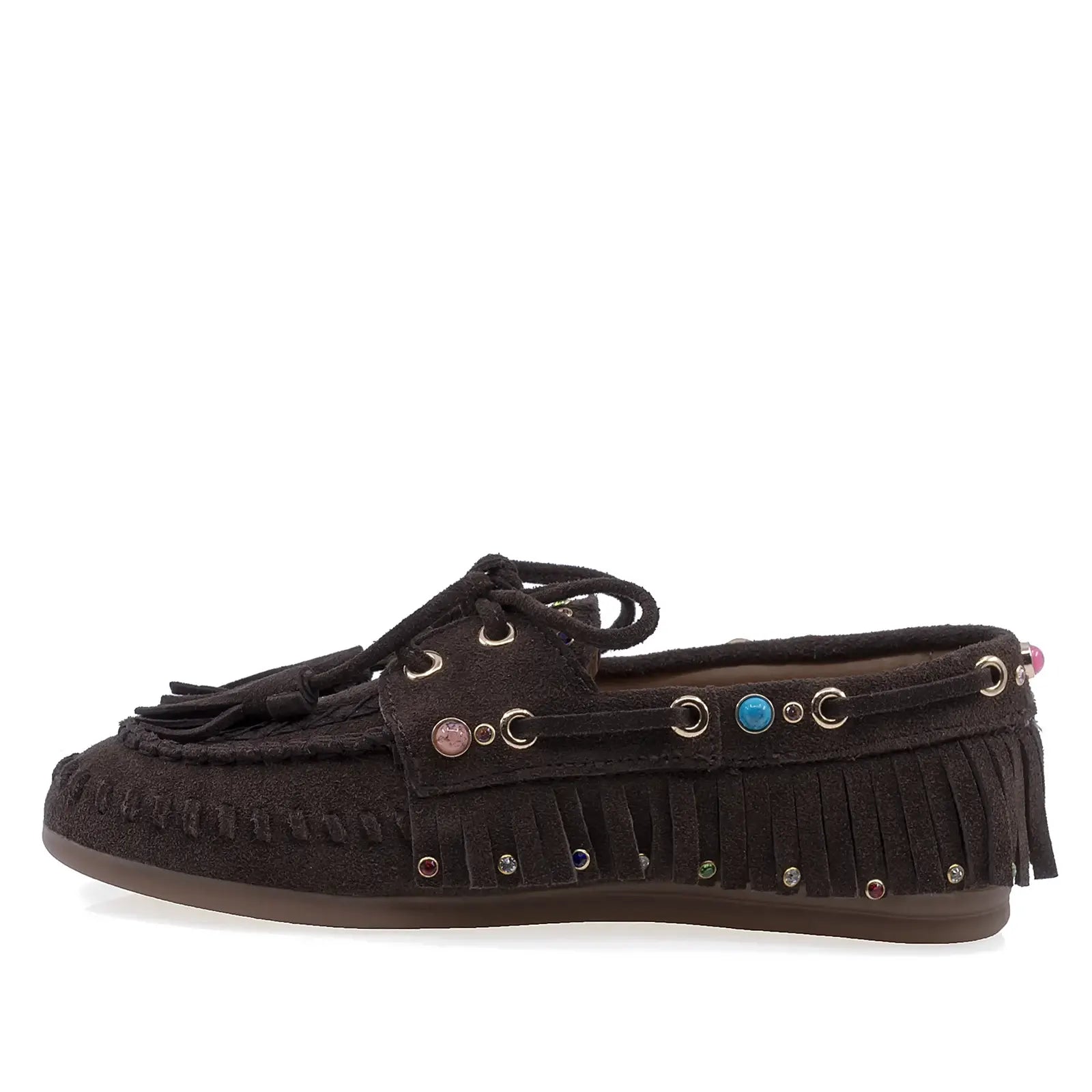 Pantofi Dama Casual Anna Viotti Piele intoarsa D116-2657-11R maro