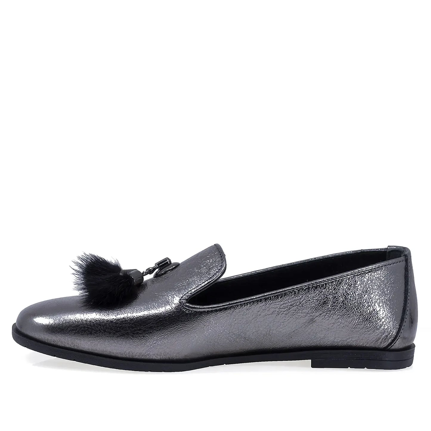 Pantofi Dama Casual Anna Viotti Piele naturala D19633 gri sidef
