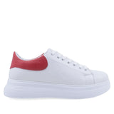Pantofi Dama Casual Anna Viotti Piele Naturala D16-450 Alb/rosu