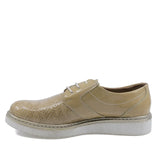 Pantofi dama casual piele lacuita Croco bej