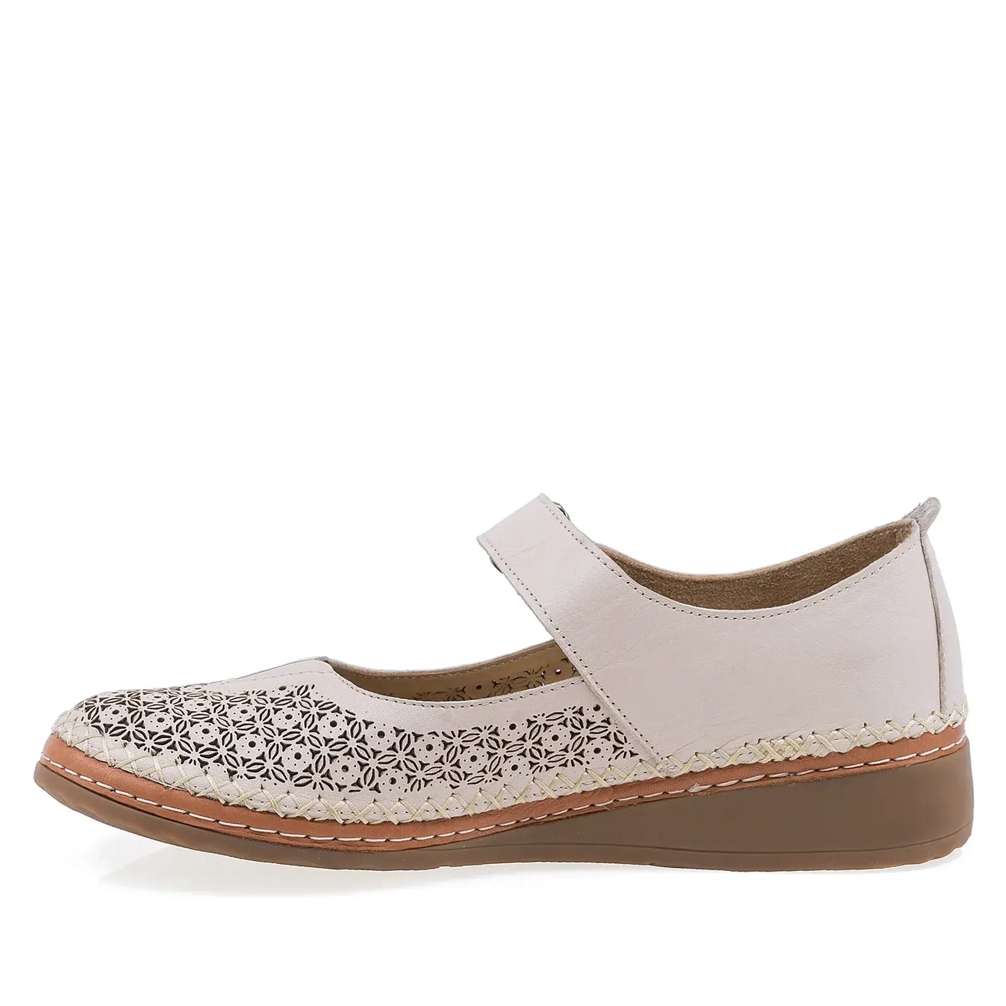 Pantofi Dama Casual Anna Viotti Piele naturala D27-0416-415 bej