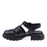 Sandale dama casual Anna Viotti piele naturala D22-S494 negre