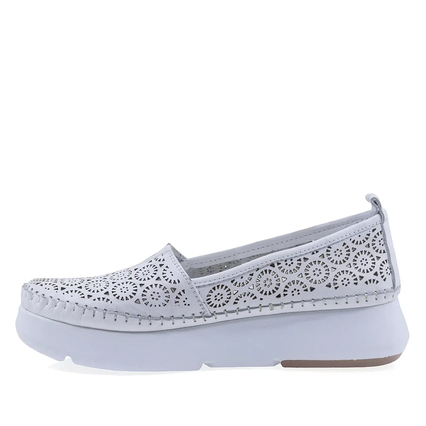 Pantofi Dama Casual Anna Viotti Piele naturala D43-57-L17 alb