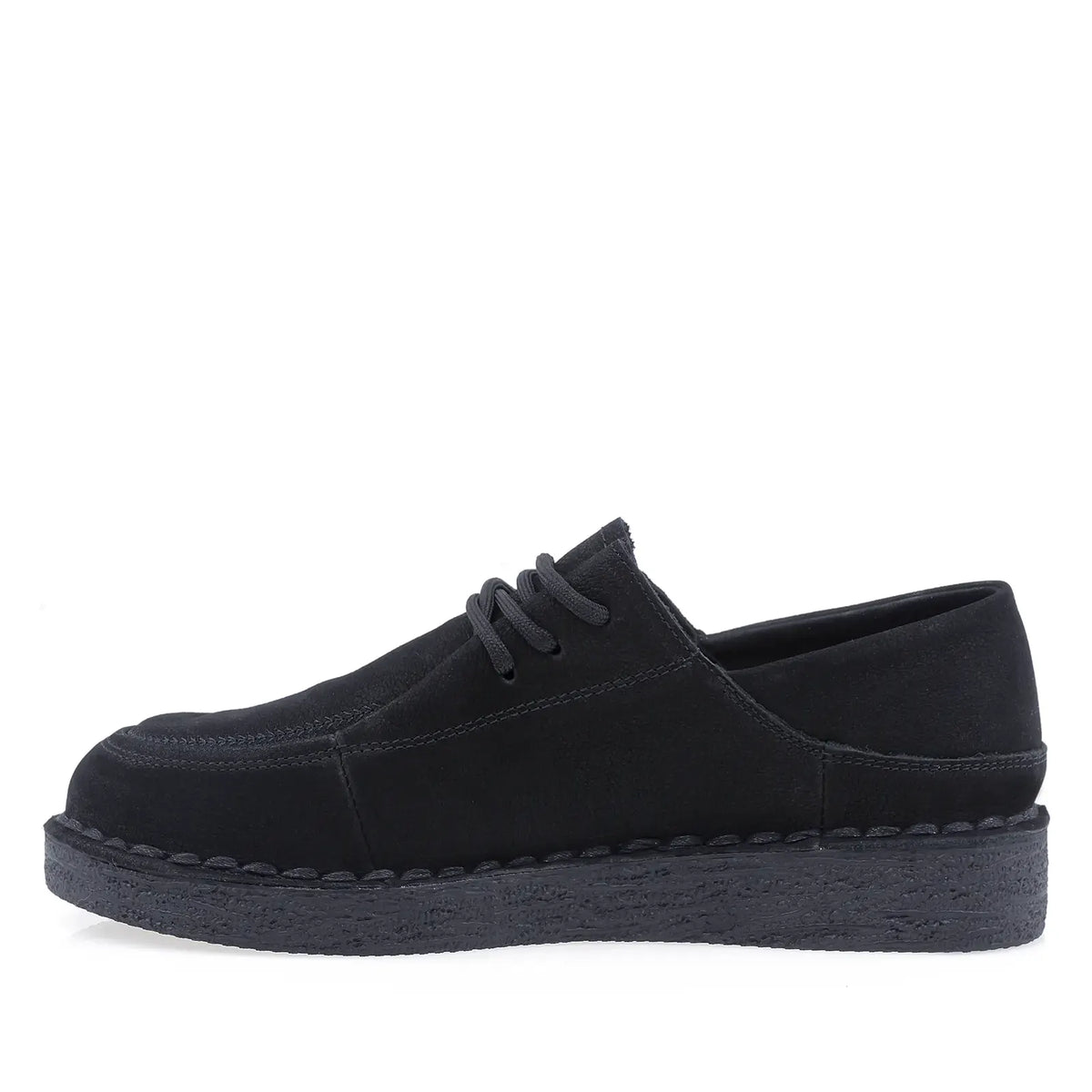 Pantofi dama casual Anna Viotti piele intoarsa D111-S5279 negri