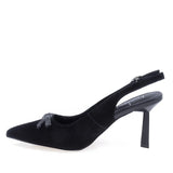 Pantofi dama eleganti Feeling piele intoarsa D47-8328 negru