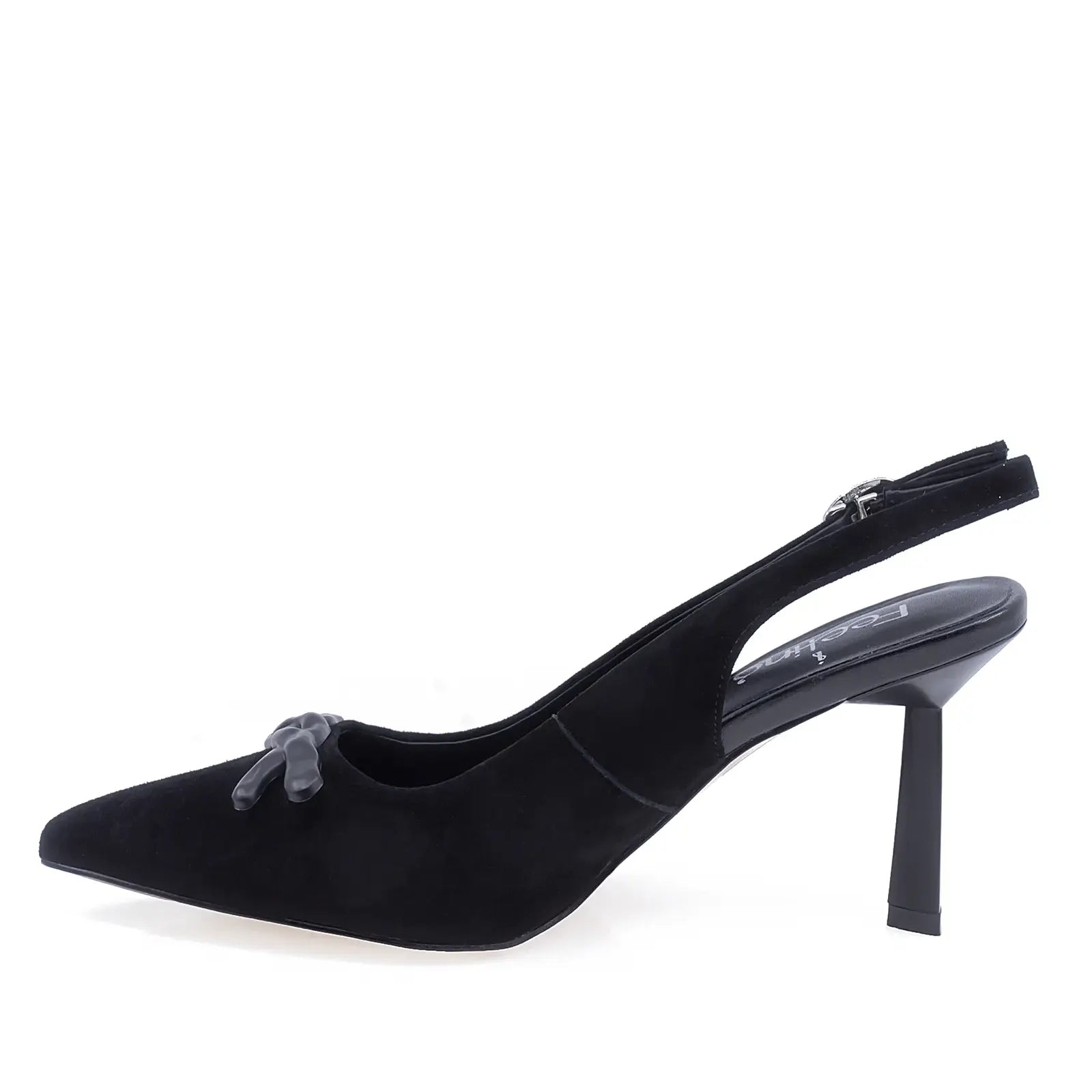 Pantofi dama eleganti Feeling piele intoarsa D47-8328 negru