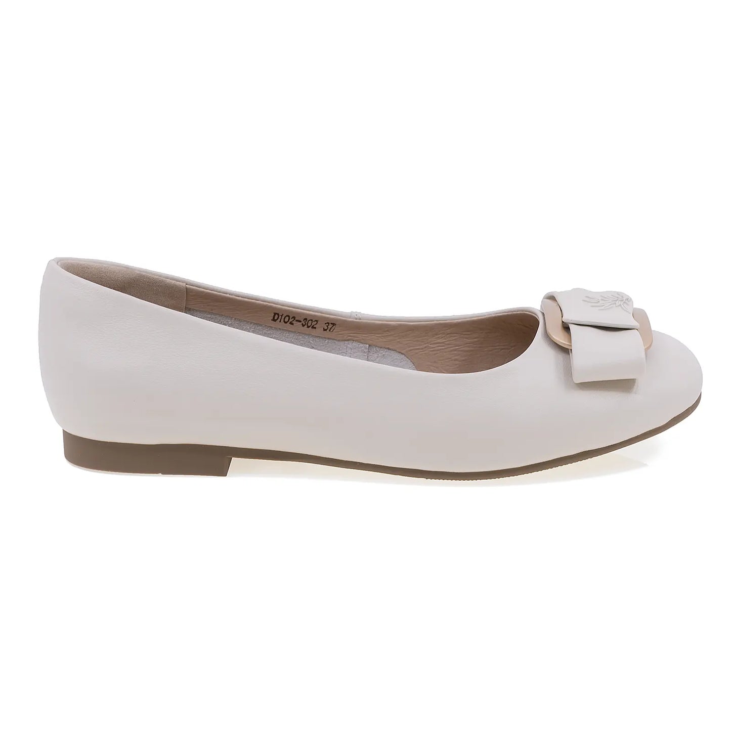 Balerini dama din piele naturala Anna Viotti D102-302 off white