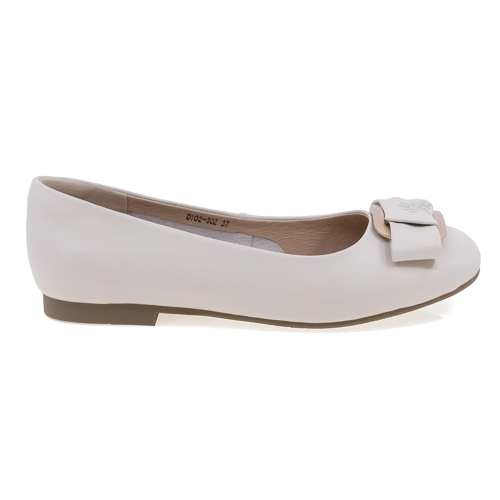 Balerini dama din piele naturala Anna Viotti D102-302 off white