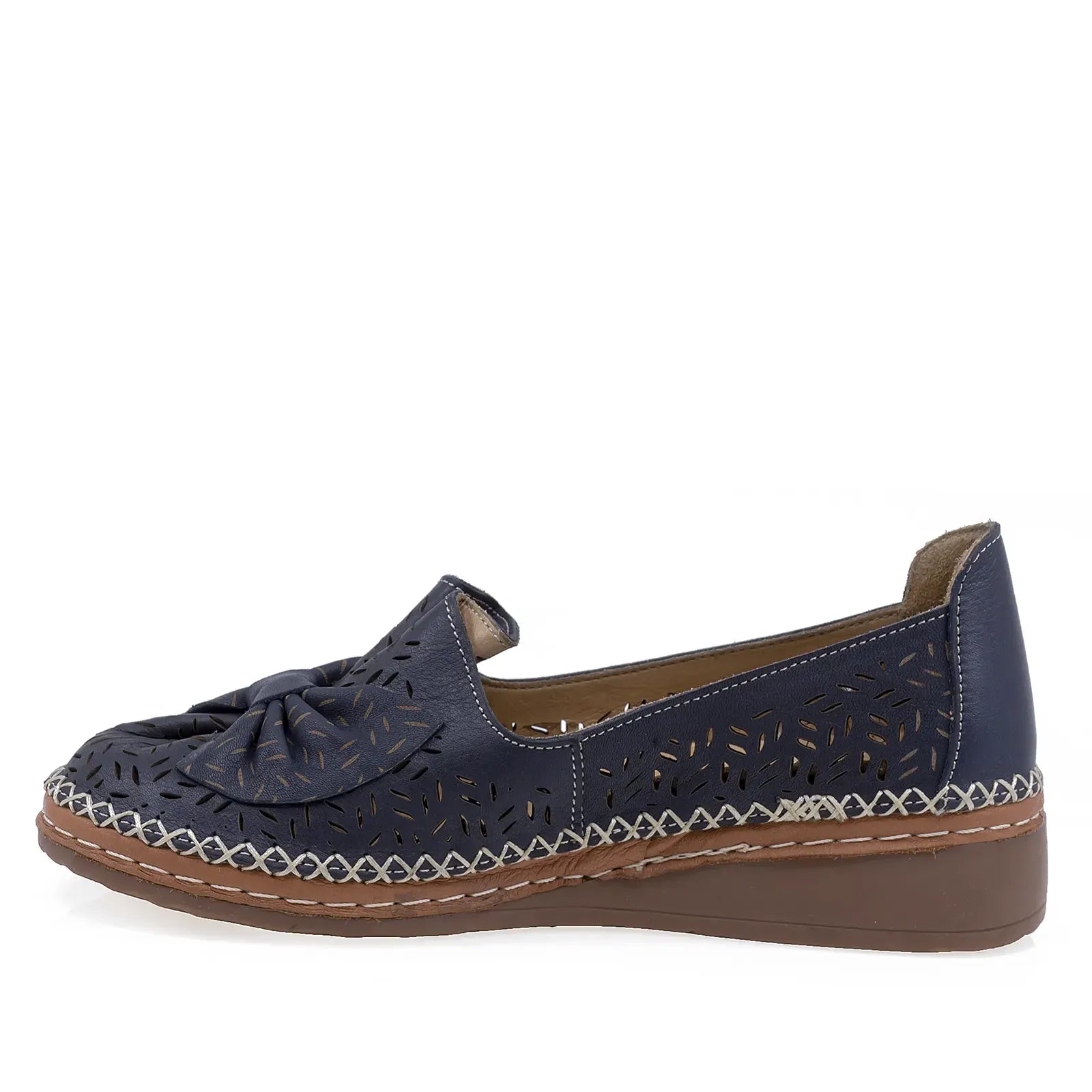 Pantofi Dama Casual Anna Viotti Piele naturala D27-04158 bleumarin