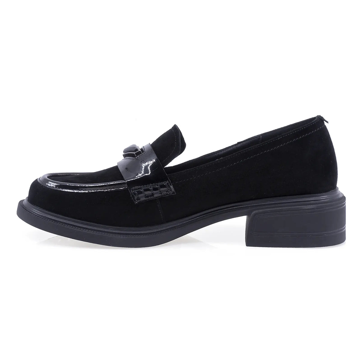 Pantofi dama casual Anna Viotti piele intoarsa D112-GAW2516 negri