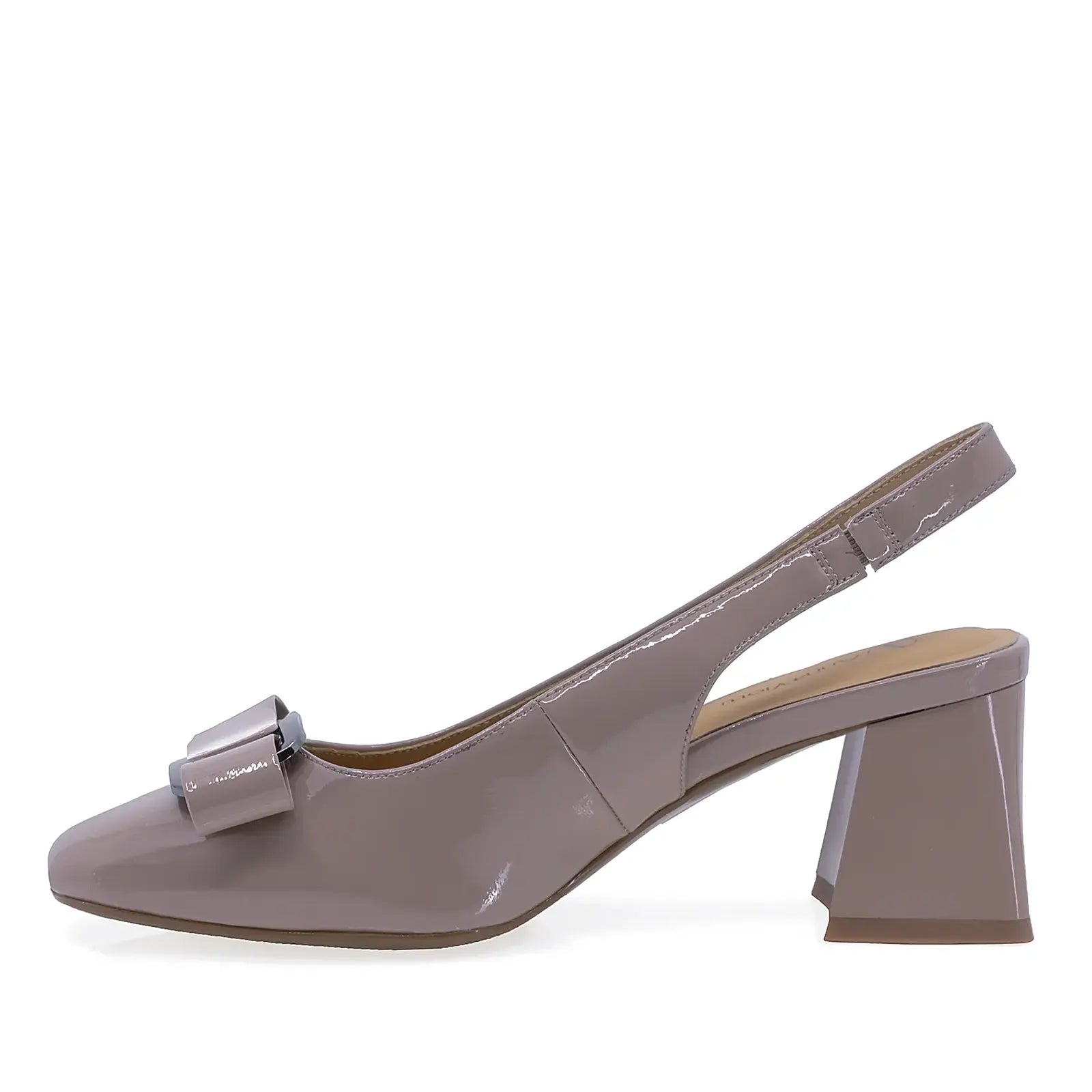 Pantofi dama eleganti Anna Viotti piele lacuita D105-6290P-J395-YT19 cafe