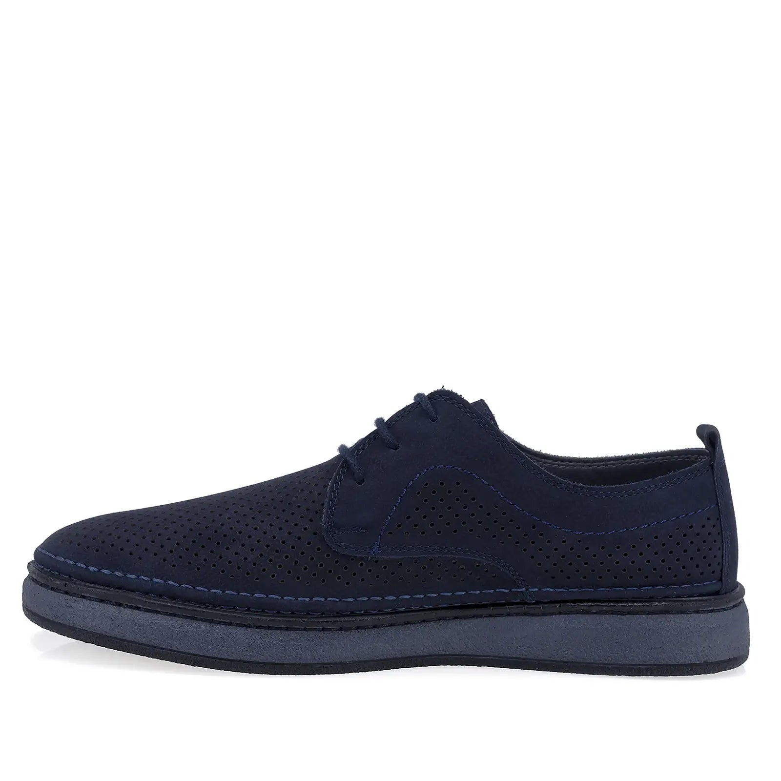 Pantofi barbati casual Goretti piele nabuc B69-321 bleumarin