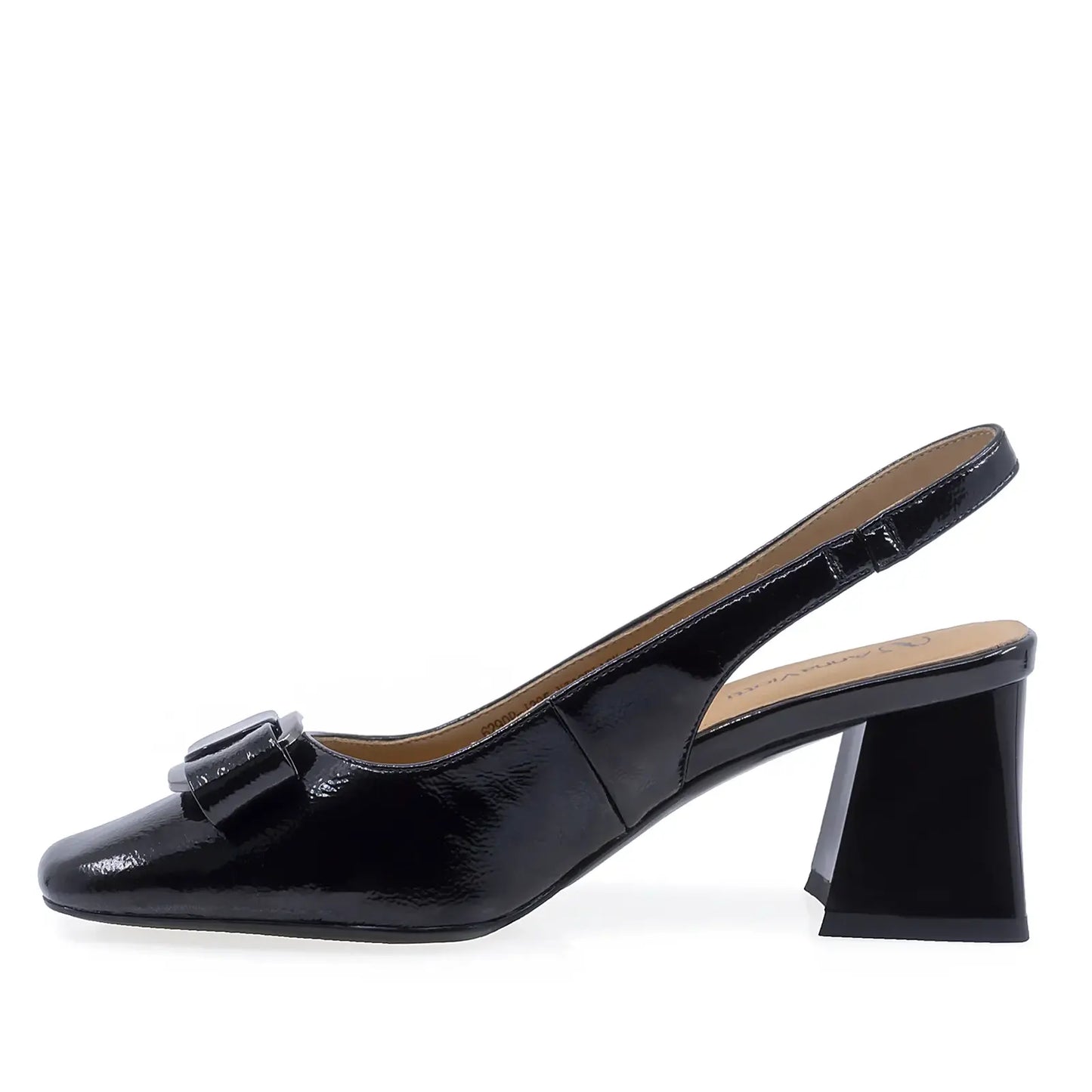 Pantofi dama eleganti Anna Viotti piele lacuita D105-6290P-J395-YT02 negru
