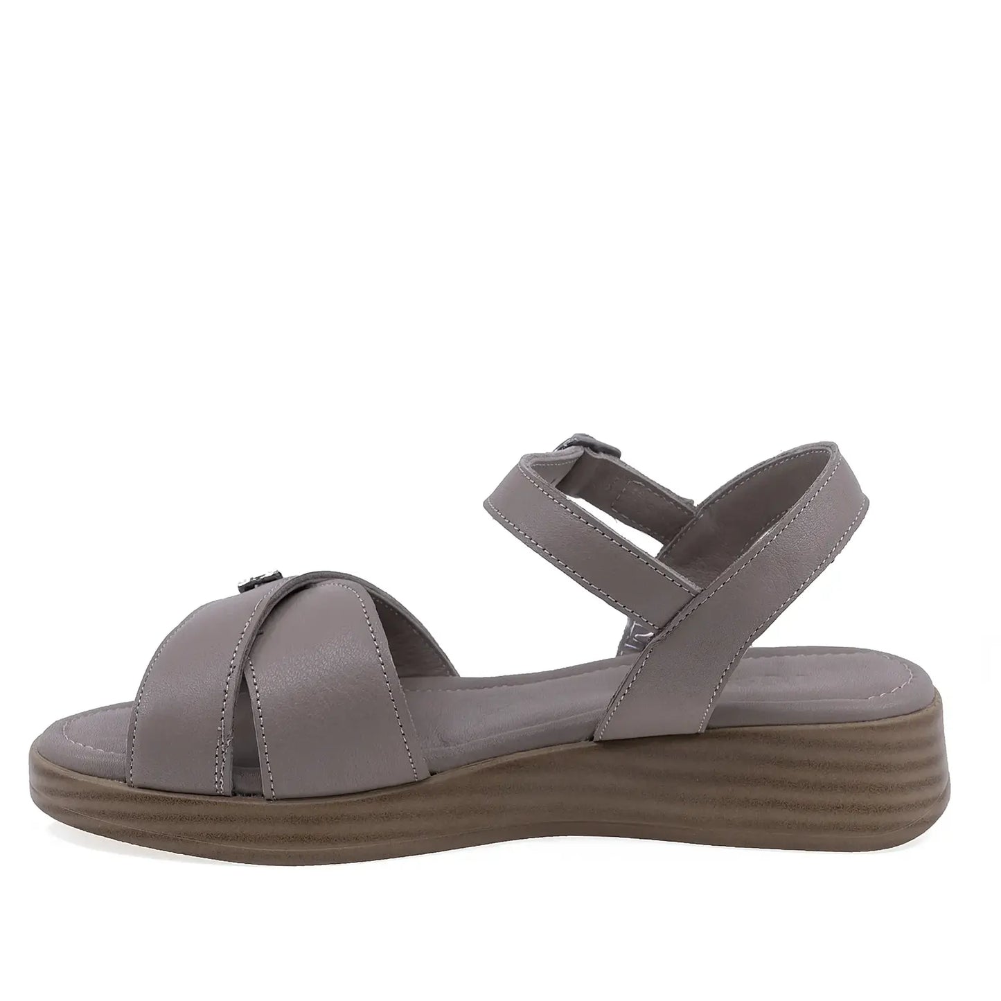 Sandale dama casual Anna Viotti piele naturala D72-25-995 gri