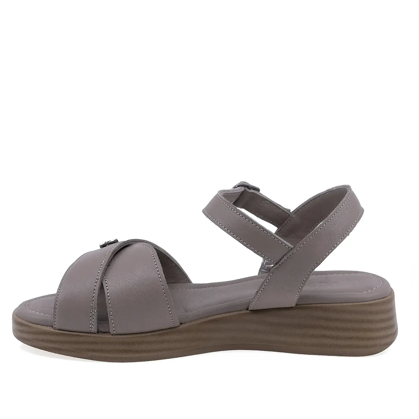 Sandale dama casual Anna Viotti piele naturala D72-25-995 gri