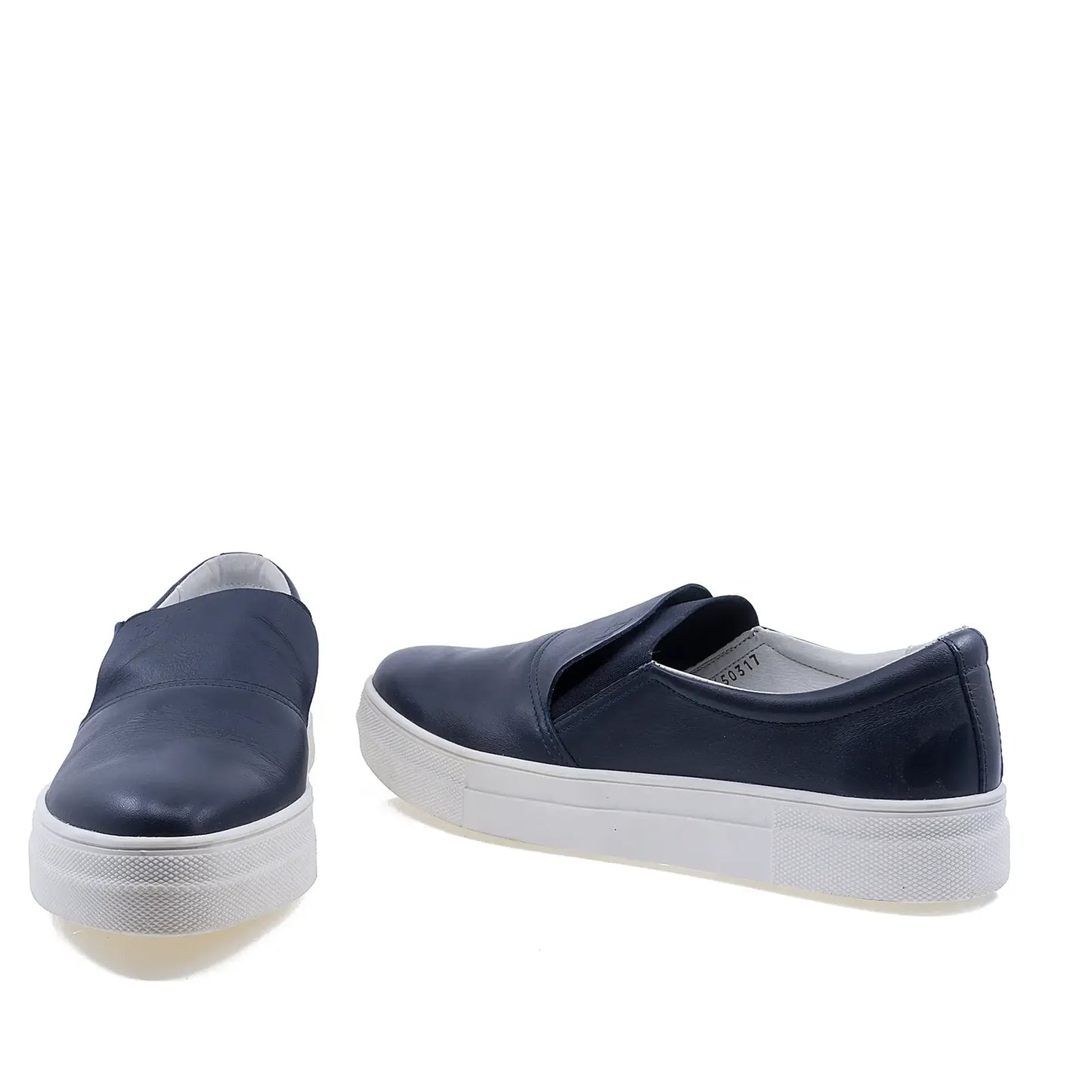 Pantofi dama casual Bontimes piele naturala D1645 bleumarin