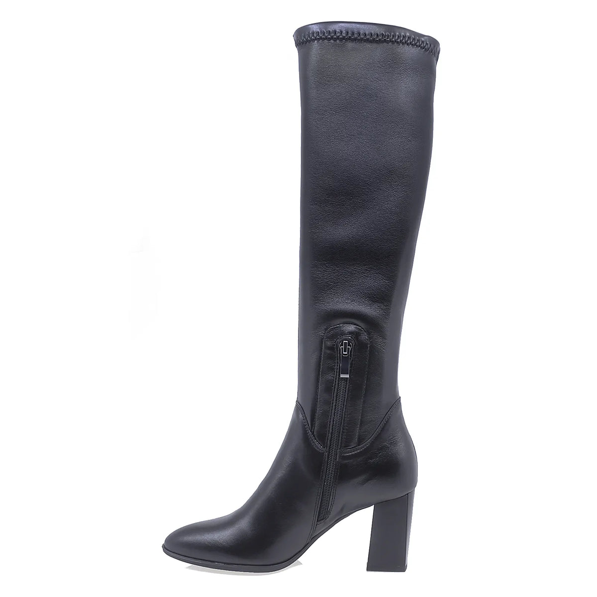 Cizme dama casual Kordel piele naturala/stretch D3136 negre