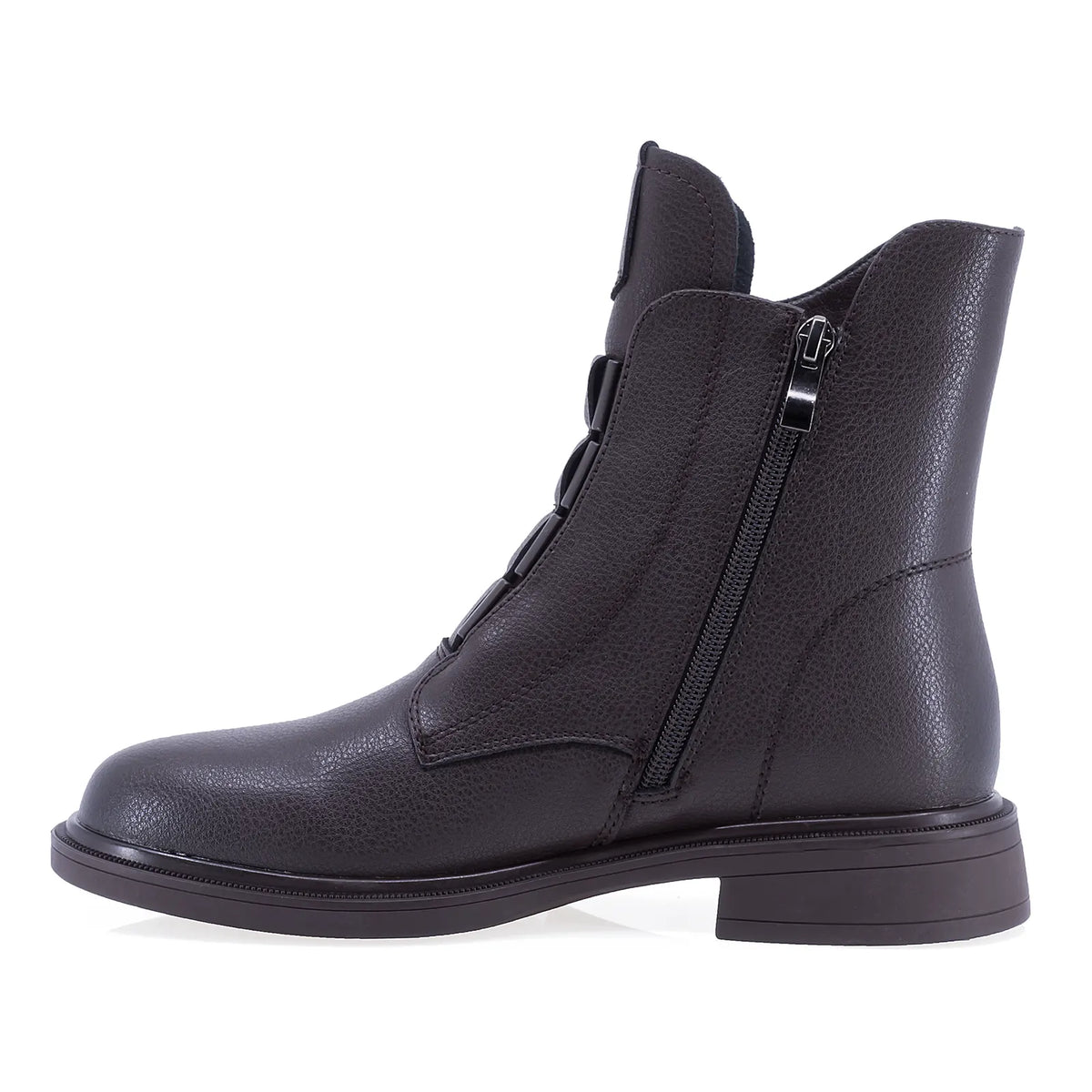 Ghete dama casual Sole piele naturala 02 maro