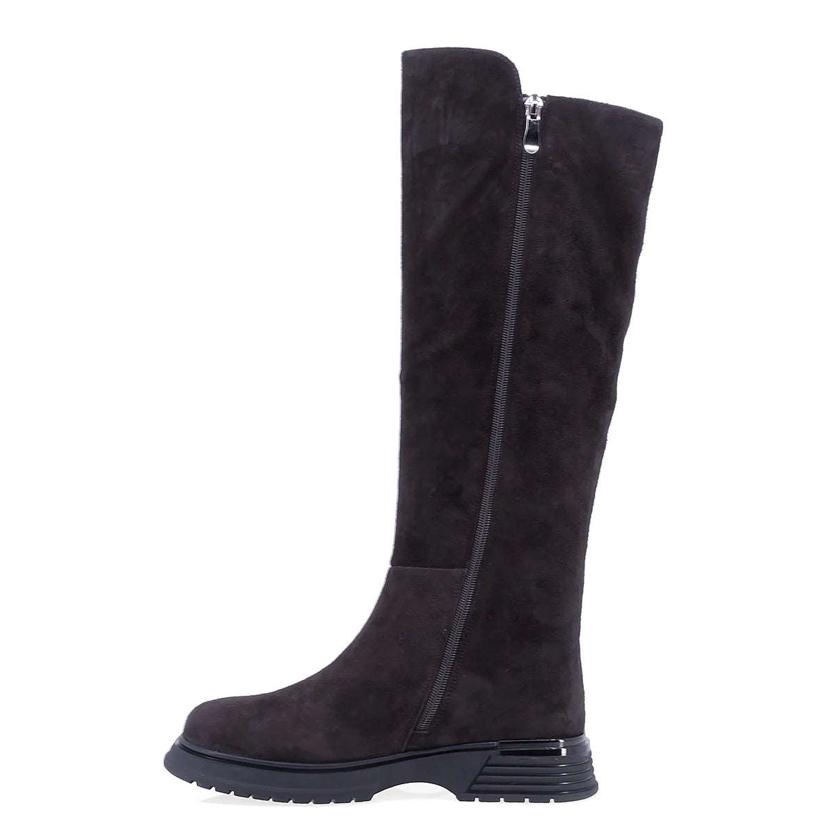Cizme dama casual Anna Viotti piele intoarsa D123-J16-2FA2687-800-H802 maro