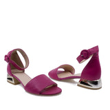 Sandale dama casual piele naturala D2143 ciclam