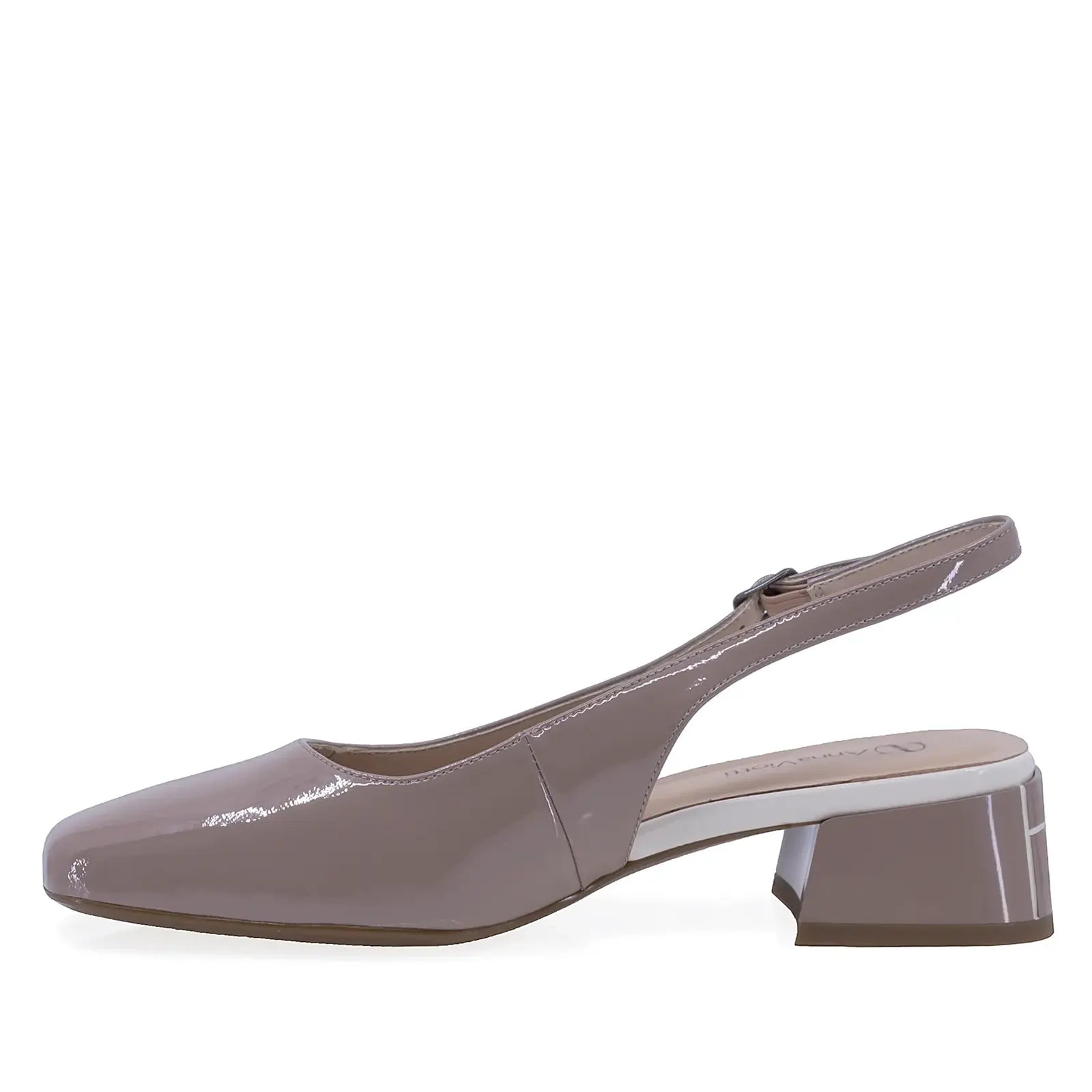 Pantofi dama eleganti Anna Viotti piele lacuita D105-6210P-J300-YT19 cafe