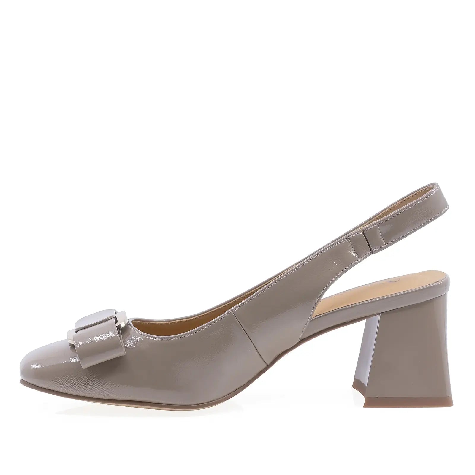 Pantofi dama eleganti Anna Viotti piele lacuita D105-5533-161 bej