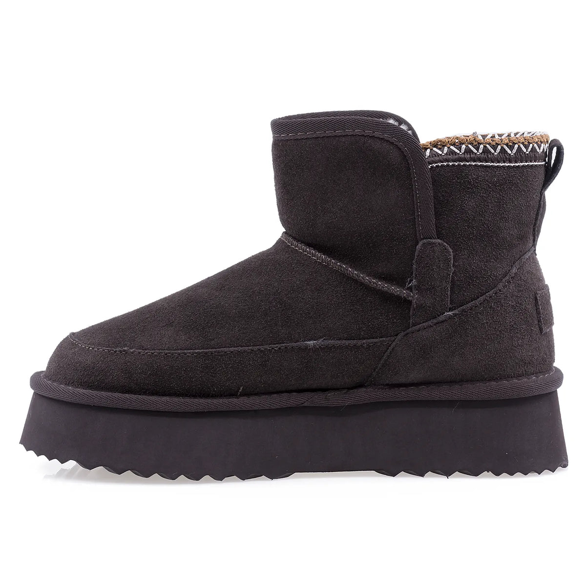 Ghete dama casual Anna Viotti piele intoarsa D114-JRGB001-1 maro