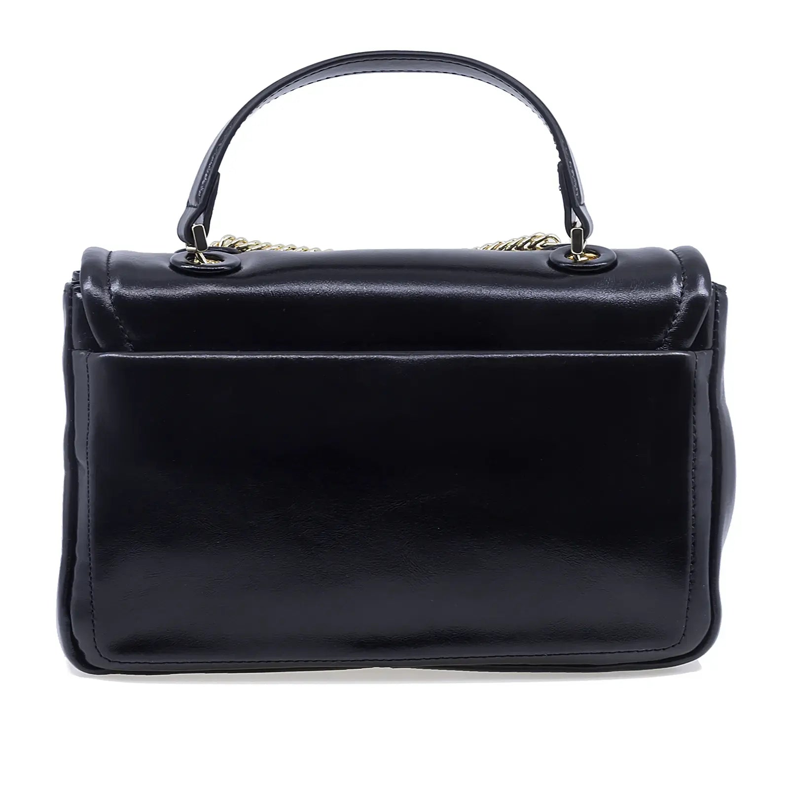 Geantă damă Anna Viotti piele naturala lucioasa CS6669A002 neagra