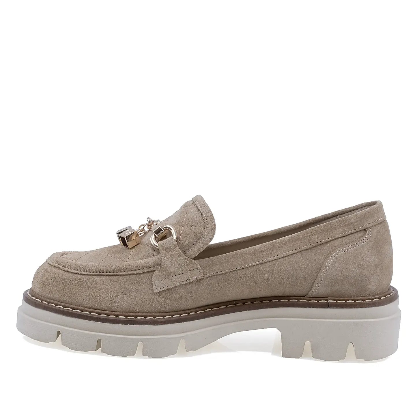 Pantofi Dama Casual Anna Viotti Piele intoarsa D12-375 bej