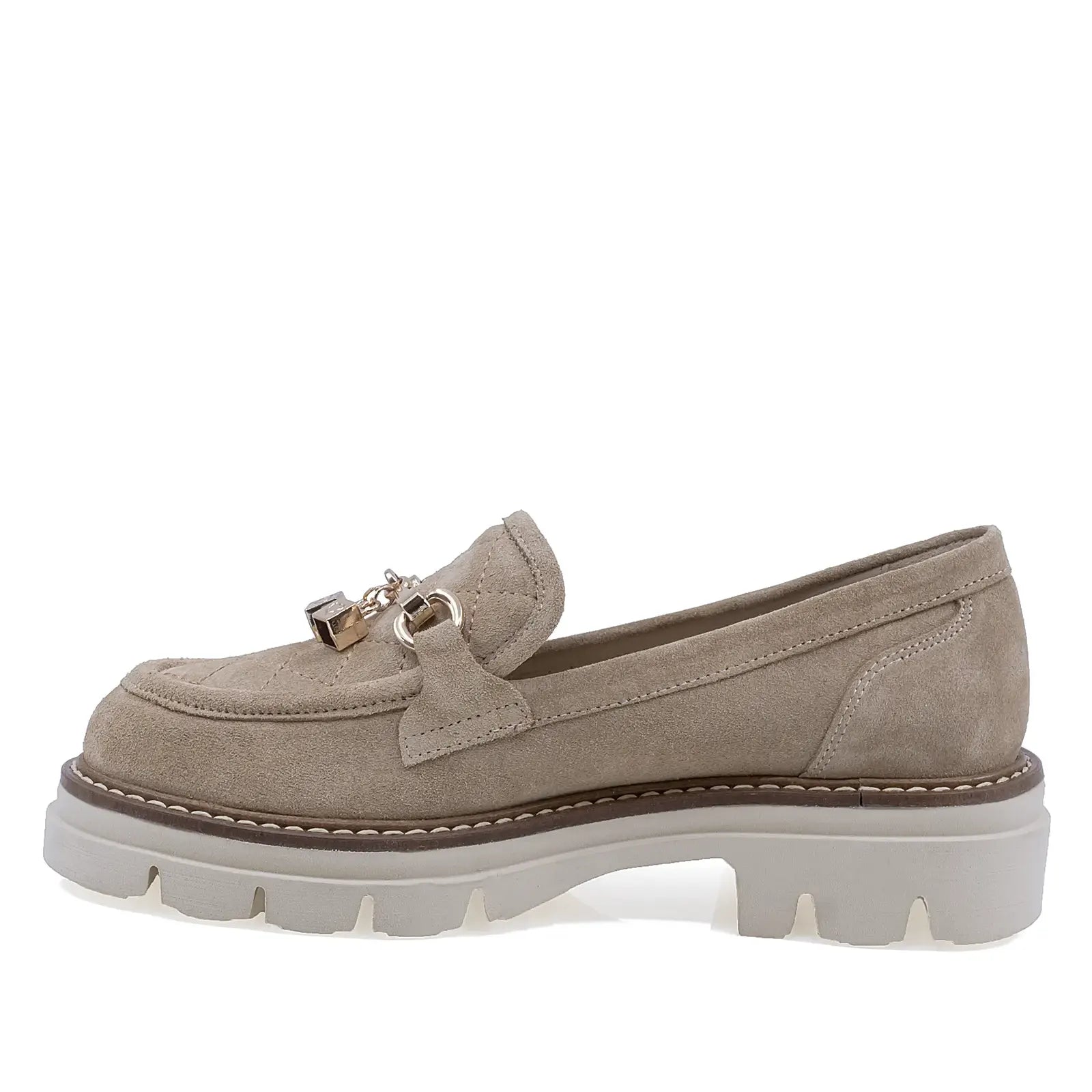 Pantofi Dama Casual Anna Viotti Piele intoarsa D12-375 bej