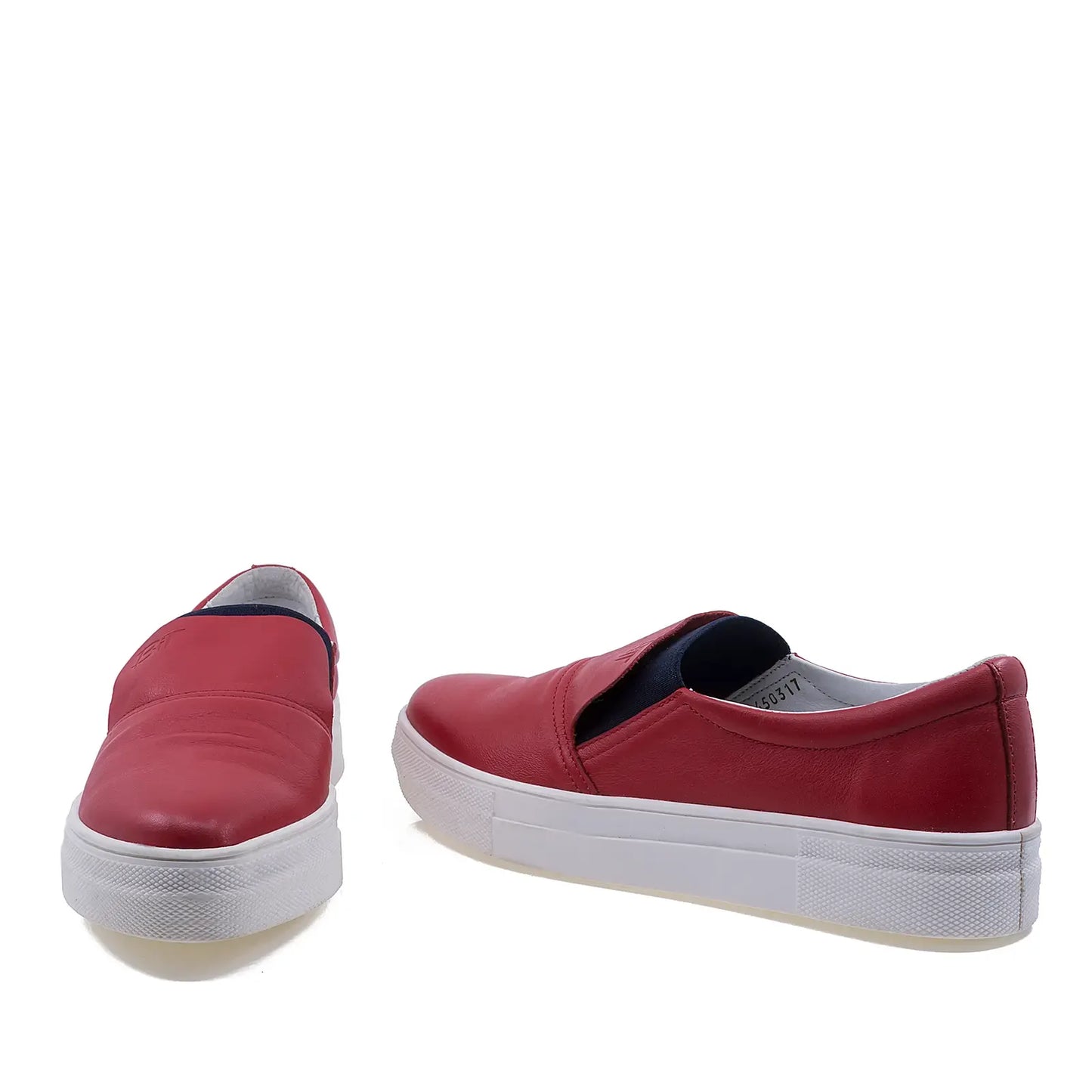 Pantofi dama casual Bontimes piele naturala D1645 rosu