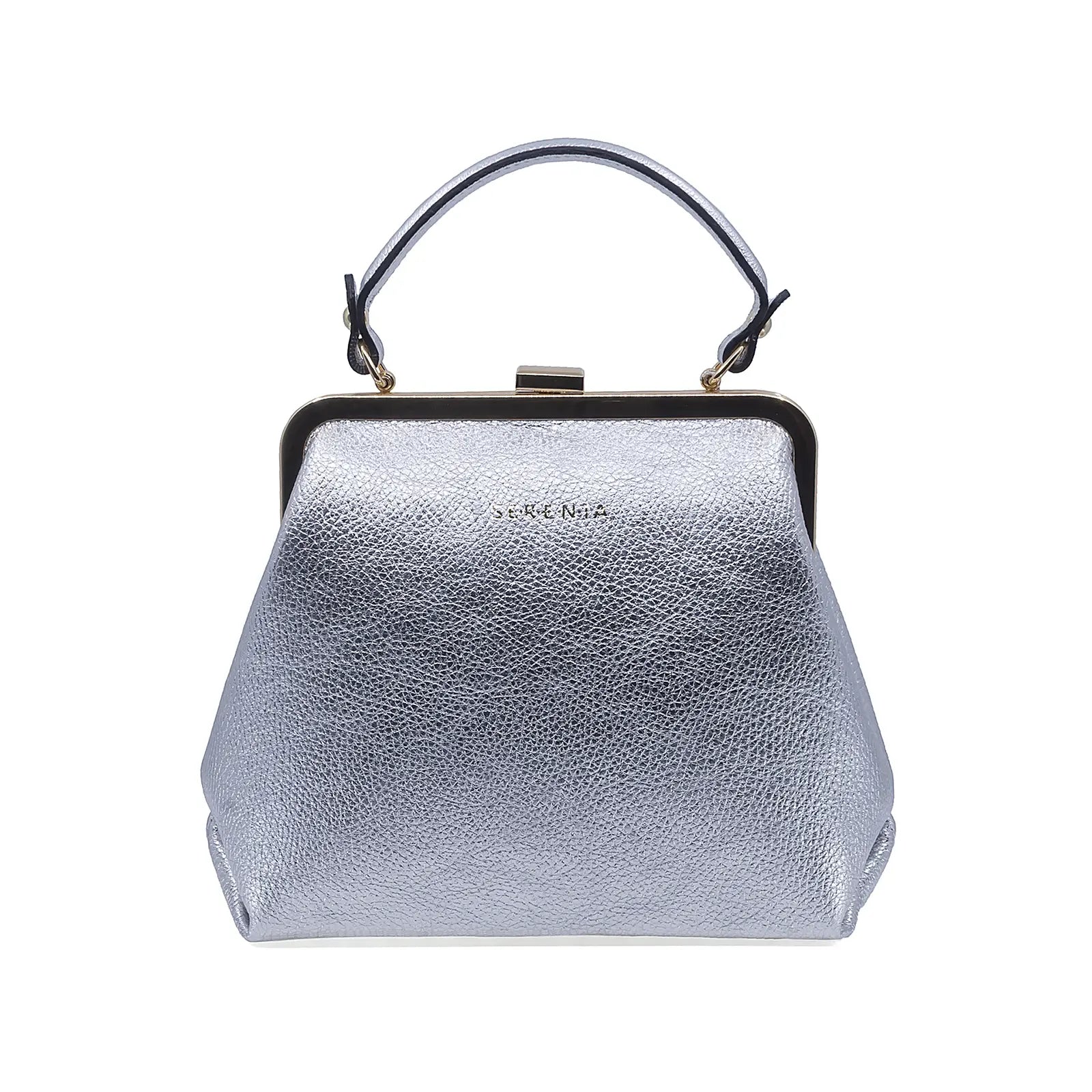 Geantă damă Serenia piele naturala 035 argintiu