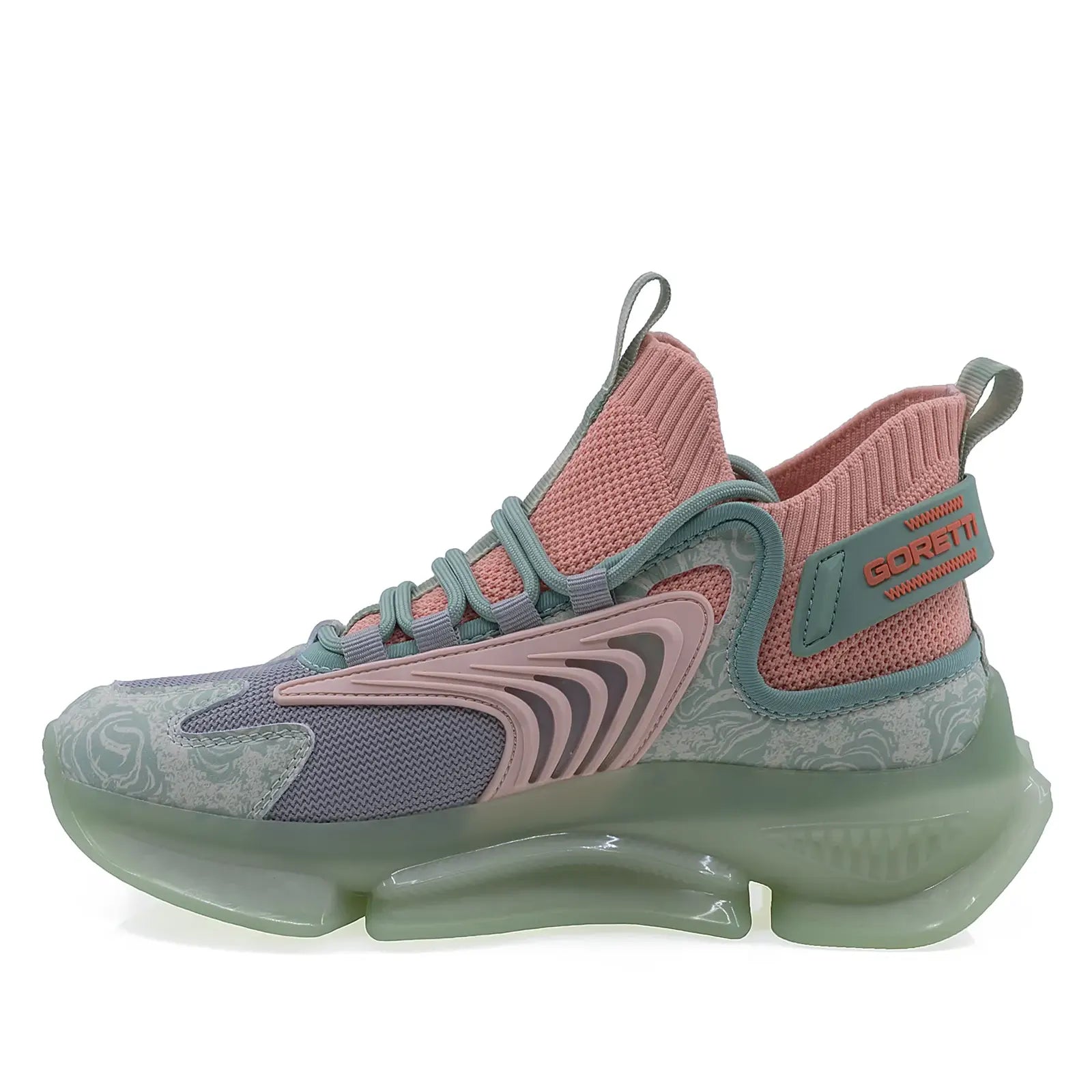Pantofi dama sport Goretti poliuretan D100-CL31091 menta/orange