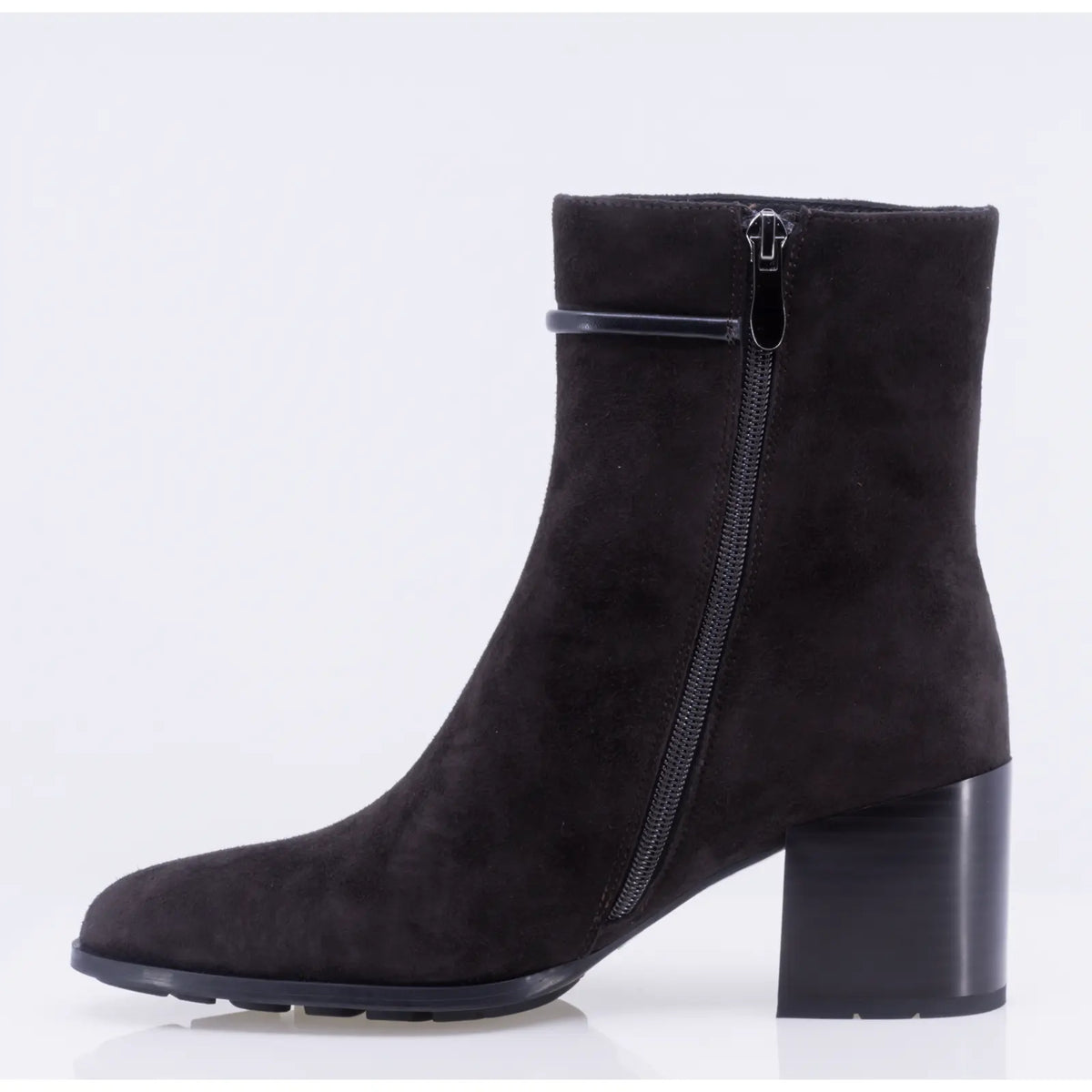 Botine dama elegante Anna Viotti piele intoarsa D123-J6-A2695-711-H802 maro