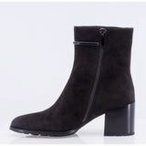 Botine dama elegante Anna Viotti piele intoarsa D123-J6-A2695-711-H802 maro