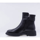 Ghete dama casual Anna Viotti piele naturala D111-26AW31-1 negre