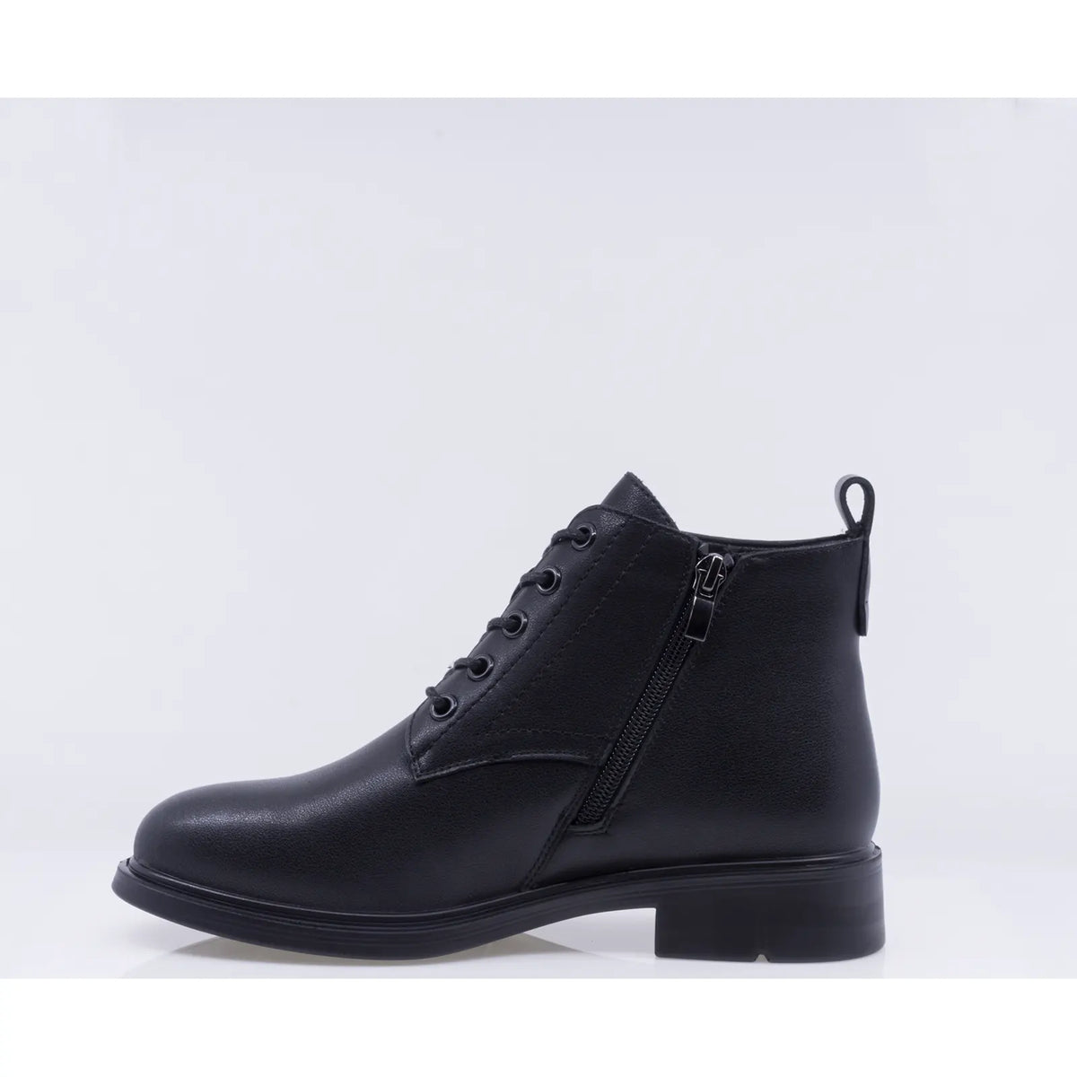 Ghete dama casual Anna Viotti piele naturala D111-B4432 negre