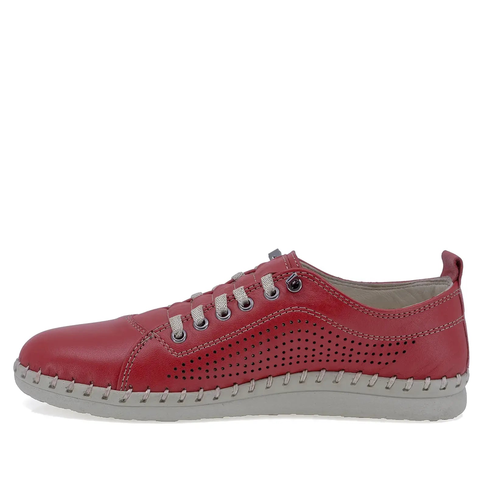 Pantofi Dama Casual Anna Viotti Piele naturala D74-6019 rosu