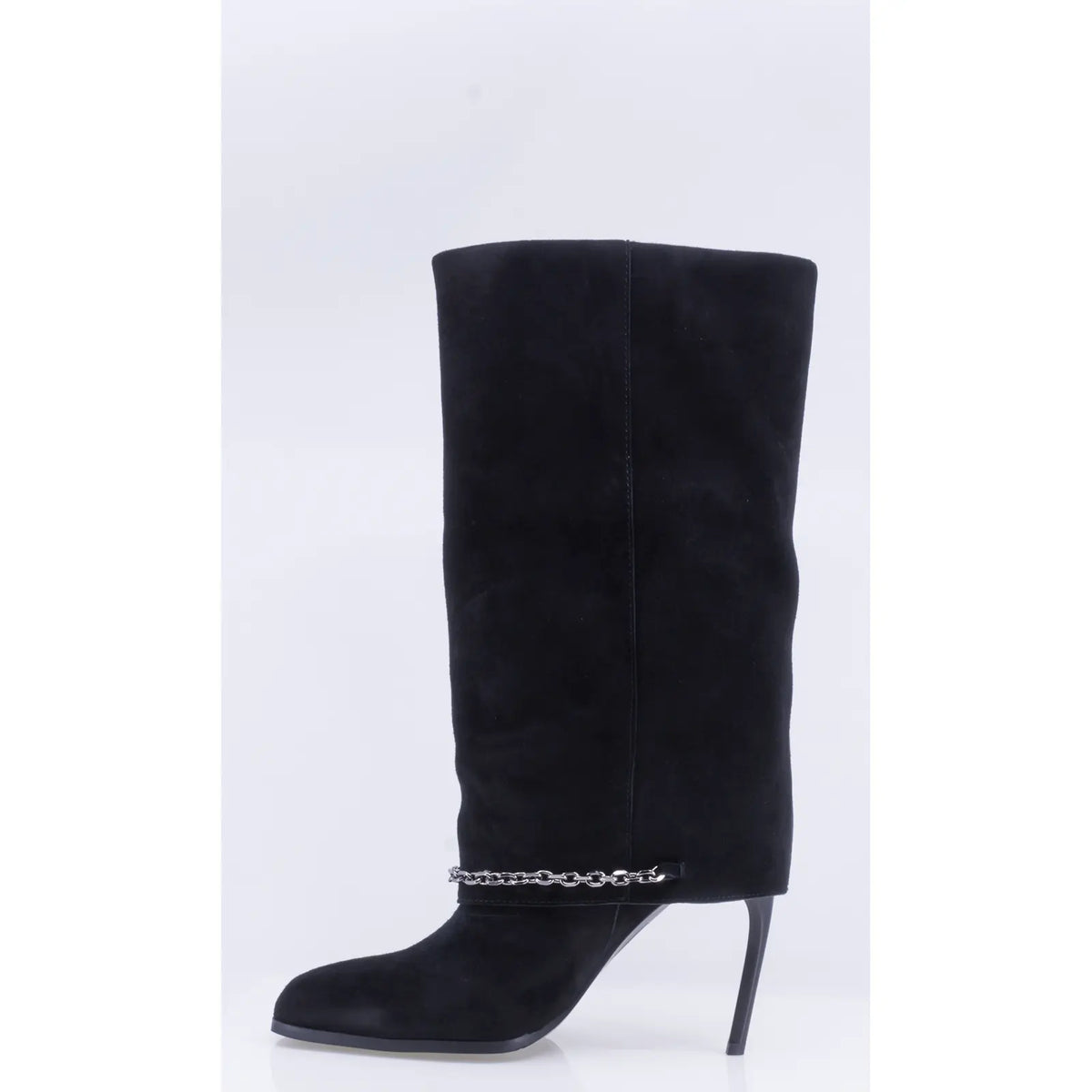 Cizme dama elegante Anna Viotti piele intoarsa D123-M1917Y-X166R-1 negre