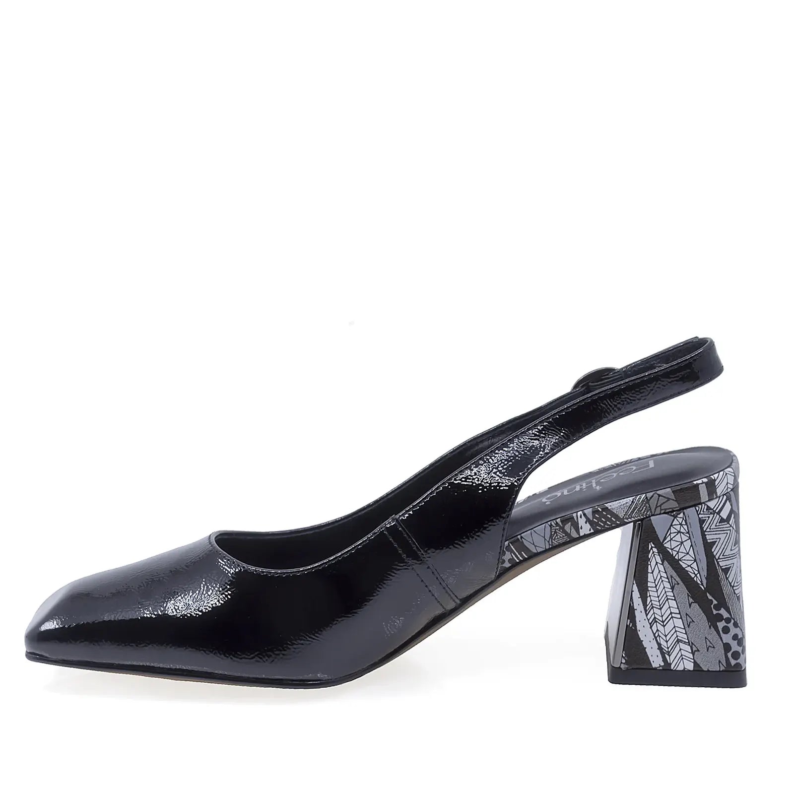 Pantofi dama eleganti Feeling piele lacuita D26-513-02 negru